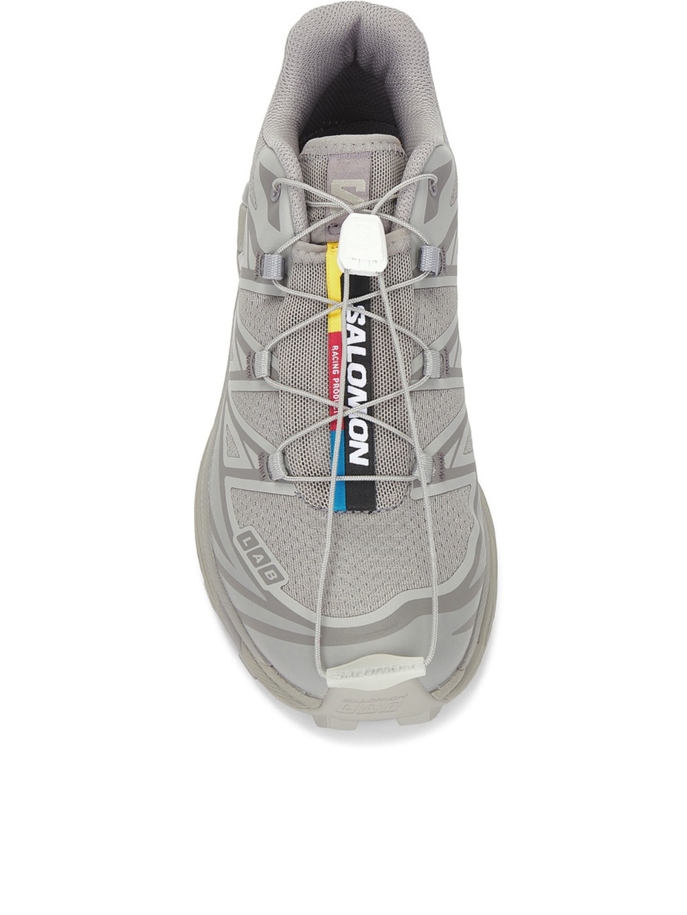 Salomon Light Grey Trail Sneakers with Colored Logo Tabs - Picture 3 of 3